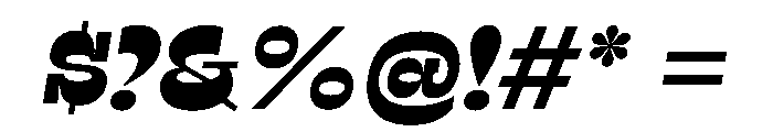 RSTSilvestre StrongBlackItalic Instance Font OTHER CHARS