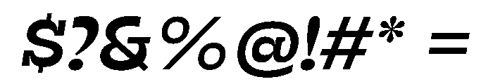 RSTSilvestre StrongMediumItalic Instance Font OTHER CHARS
