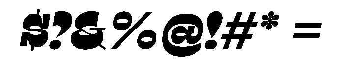 RSTSilvestre StrongUltraItalic Instance Font OTHER CHARS