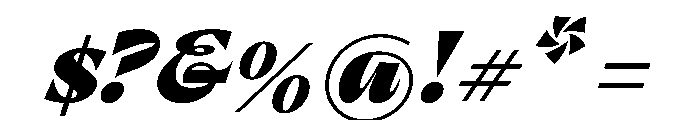 RSTThermal BlackDisplayItalic Instance Font OTHER CHARS