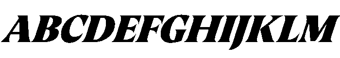 RSTThermal BlackDisplayItalic Instance Font UPPERCASE
