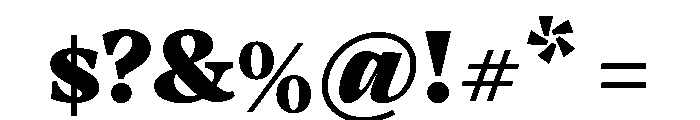 RSTThermal BlackText Instance Font OTHER CHARS
