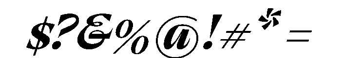 RSTThermal BoldDisplayItalic Instance Font OTHER CHARS