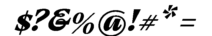RSTThermal ExtraBoldTextItalic Instance Font OTHER CHARS