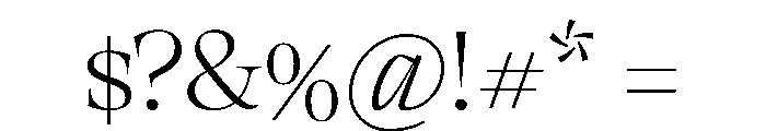 RSTThermal ExtraLightDisplay Instance Font OTHER CHARS