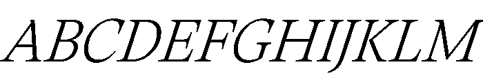 RSTThermal ExtraLightTextItalic Instance Font UPPERCASE