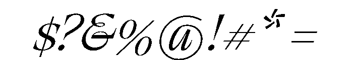 RSTThermal LightDisplayItalic Instance Font OTHER CHARS