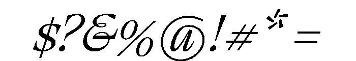 RSTThermal LightHeadlineItalic Instance Font OTHER CHARS