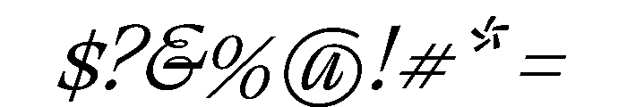 RSTThermal LightTextItalic Instance Font OTHER CHARS