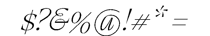 RSTThermal ThinDisplayItalic Instance Font OTHER CHARS