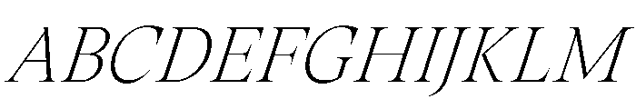 RSTThermal ThinDisplayItalic Instance Font UPPERCASE