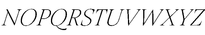 RSTThermal ThinDisplayItalic Instance Font UPPERCASE