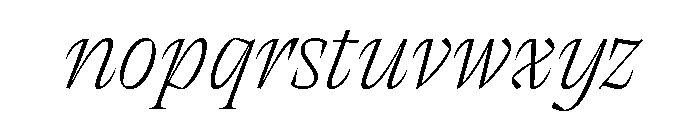 RSTThermal ThinDisplayItalic Instance Font LOWERCASE
