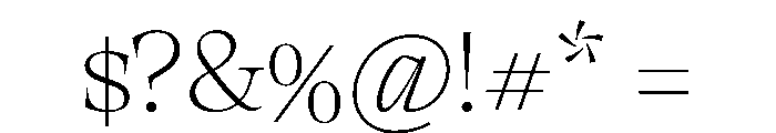 RSTThermal ThinHeadline Instance Font OTHER CHARS