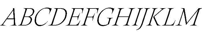 RSTThermal ThinHeadlineItalic Instance Font UPPERCASE