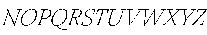 RSTThermal ThinHeadlineItalic Instance Font UPPERCASE