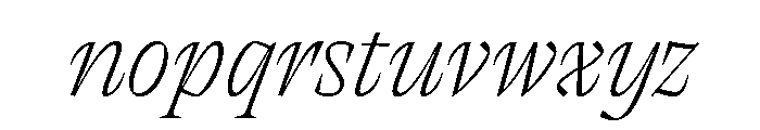RSTThermal ThinHeadlineItalic Instance Font LOWERCASE