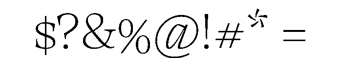 RSTThermal ThinText Instance Font OTHER CHARS
