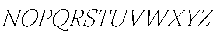 RSTThermal ThinTextItalic Instance Font UPPERCASE