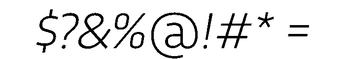 RSTTrasandina ExtralightItalic Instance Font OTHER CHARS