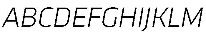 RSTTrasandina ExtralightItalic Instance Font UPPERCASE