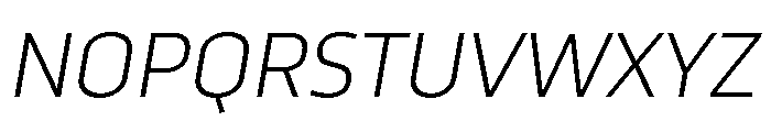 RSTTrasandina ExtralightItalic Instance Font UPPERCASE