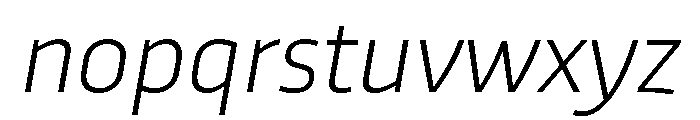 RSTTrasandina ExtralightItalic Instance Font LOWERCASE