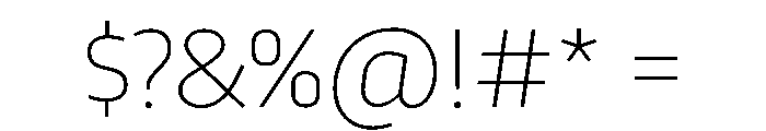 RSTTrasandina Hairline Instance Font OTHER CHARS