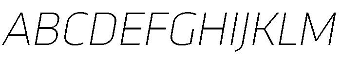 RSTTrasandina HairlineItalic Instance Font UPPERCASE