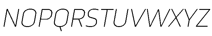 RSTTrasandina HairlineItalic Instance Font UPPERCASE
