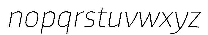 RSTTrasandina HairlineItalic Instance Font LOWERCASE