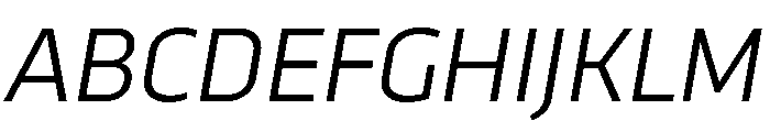 RSTTrasandina LightItalic Instance Font UPPERCASE