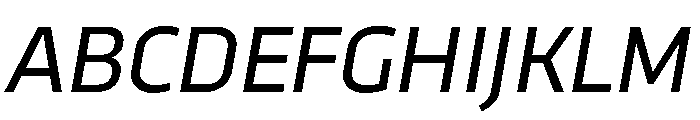 RSTTrasandina RegularItalic Instance Font UPPERCASE