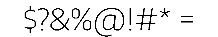RSTTrasandina Thin Instance Font OTHER CHARS