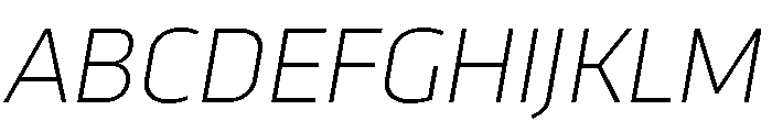 RSTTrasandina ThinItalic Instance Font UPPERCASE
