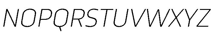 RSTTrasandina ThinItalic Instance Font UPPERCASE