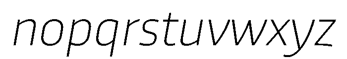 RSTTrasandina ThinItalic Instance Font LOWERCASE