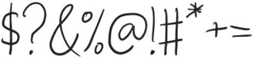 RT Affection Handwritten otf (400) Font OTHER CHARS