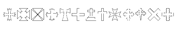 RTA Cross Font UPPERCASE