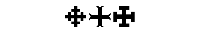 RTA Cross Font LOWERCASE