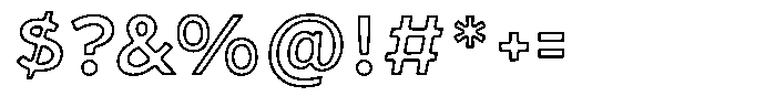 RTCO BRISLING Outline Font OTHER CHARS