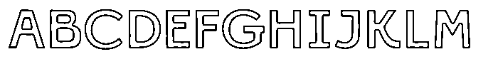 RTCO BRISLING Outline Font UPPERCASE