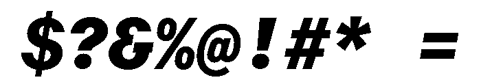 RT Dromo Mono Black Italic Font OTHER CHARS