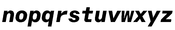 RT Dromo Mono Extrabold Italic Font LOWERCASE
