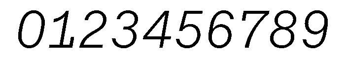 RT Dromo Mono Light Italic Font OTHER CHARS