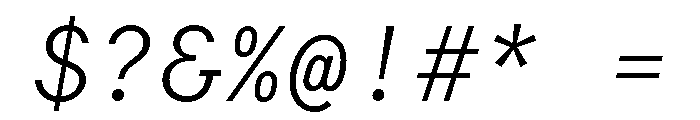 RT Dromo Mono Light Italic Font OTHER CHARS