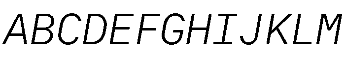 RT Dromo Mono Light Italic Font UPPERCASE