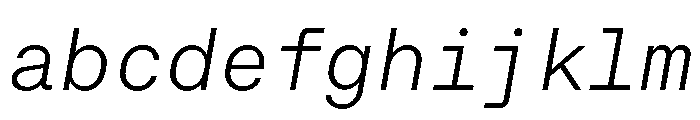 RT Dromo Mono Light Italic FONT