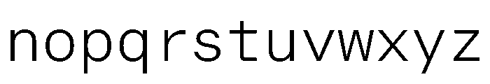RT Dromo Mono Light Font LOWERCASE