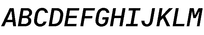 RT Dromo Mono Medium Italic Font UPPERCASE